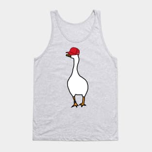 White Goose Wearing Stolen Red Hat Tank Top